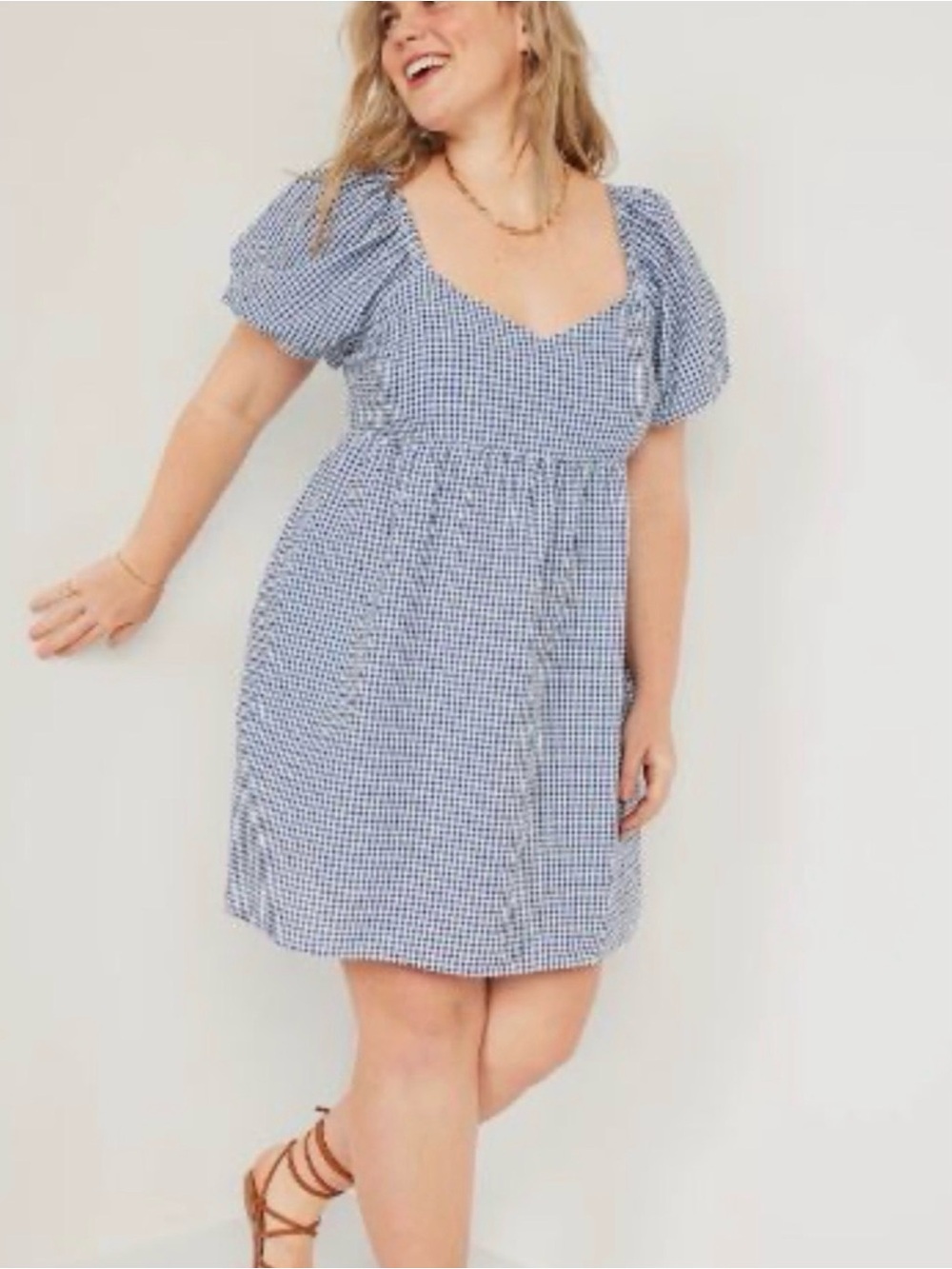 Old Navy Blue Gingham Mini Dress
